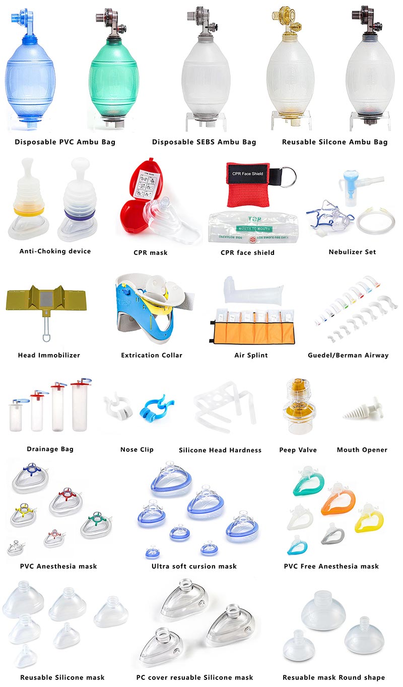 Manual Resuscitator Ambu Bag,Air Cushion Mask,Cpr Resuscitation Mask